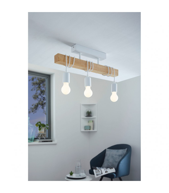 Townshend 3 Lamp Semi Flush Light White-2