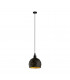 Roccaforte Dome Pendant Ceiling Light Black Gold