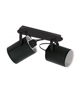Villabate 2 Lamp Twin Spotlight Black