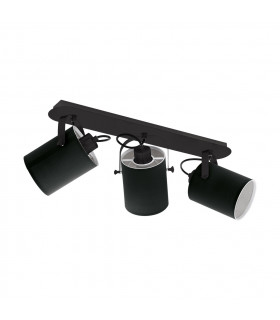 Villabate 3 Lamp Spotlight Bar Black