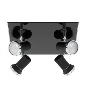 Tamara 4 Lamp Spotlight Clusters Black Chrome IP44