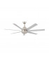 Azar Ceiling Fan Brushed Aluminium Satin Nickel 5 Speed Timer Reversible Remote Included