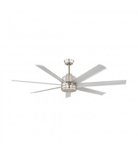 Azar Ceiling Fan Brushed Aluminium Satin Nickel 5 Speed Timer Reversible Remote Included