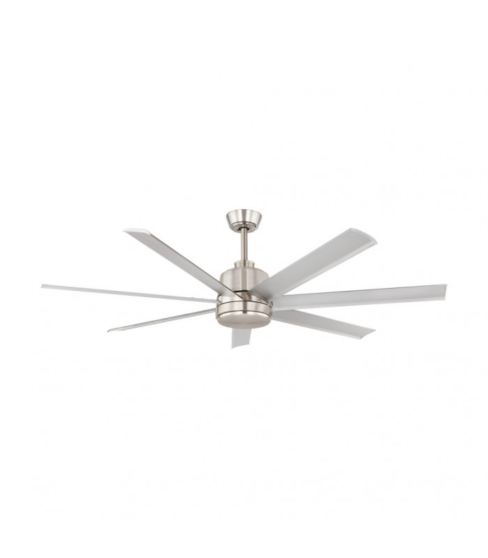 Azar Ceiling Fan Brushed Aluminium Satin Nickel 5 Speed Timer Reversible Remote Included