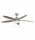 Susale Ceiling Fan Satin Nickel with Light 3 Speed Reversible-1