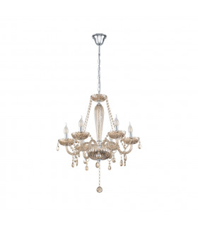 Basilano 6 Lamp Multi Arm Chandeliers Chrome