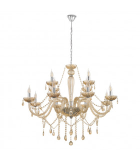 Basilano 12 Lamp Multi Arm Chandeliers Chrome