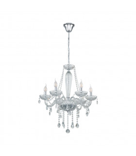 Basilano 6 Lamp Multi Arm Chandeliers Chrome