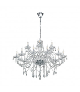 Basilano 18 Lamp Multi Arm Chandeliers Chrome-1
