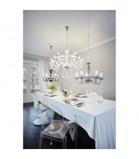 Basilano 18 Lamp Multi Arm Chandeliers Chrome-2