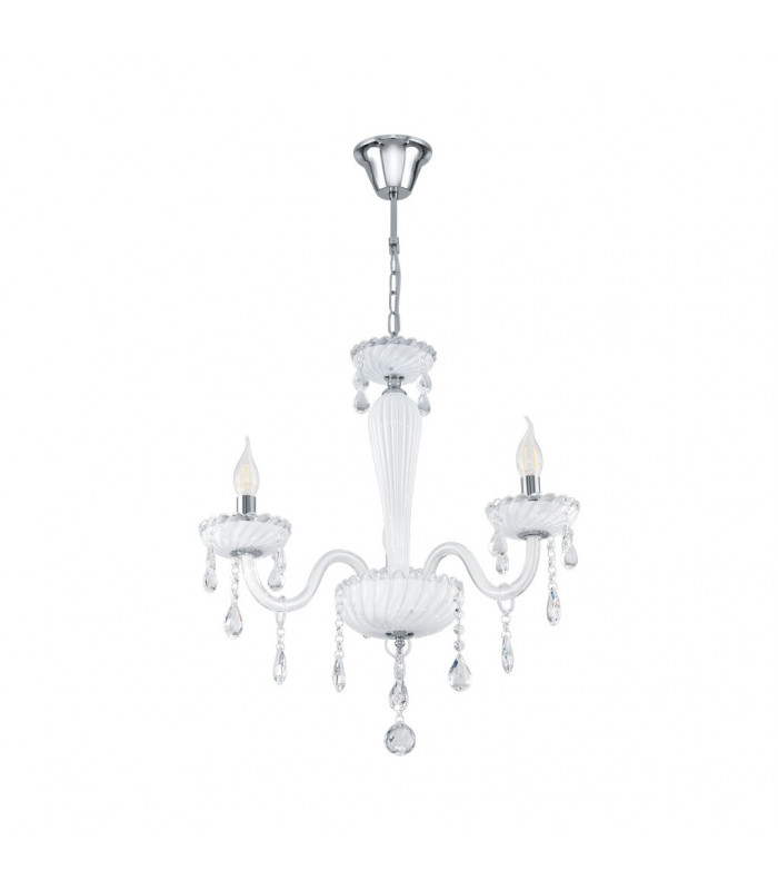 Carpento 3 Lamp Multi Arm Chandeliers Chrome