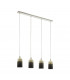 Azbarren 4 Lamp Straight Bar Pendant Ceiling Light Beige