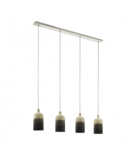 Azbarren 4 Lamp Straight Bar Pendant Ceiling Light Beige