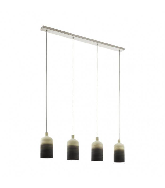 Azbarren 4 Lamp Straight Bar Pendant Ceiling Light Beige