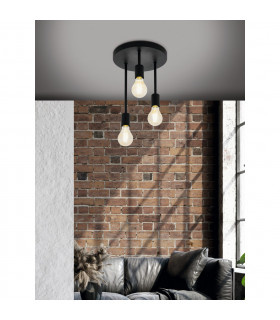 Wilmcote 3 Lamp Cluster Pendant Ceiling Light Black-2