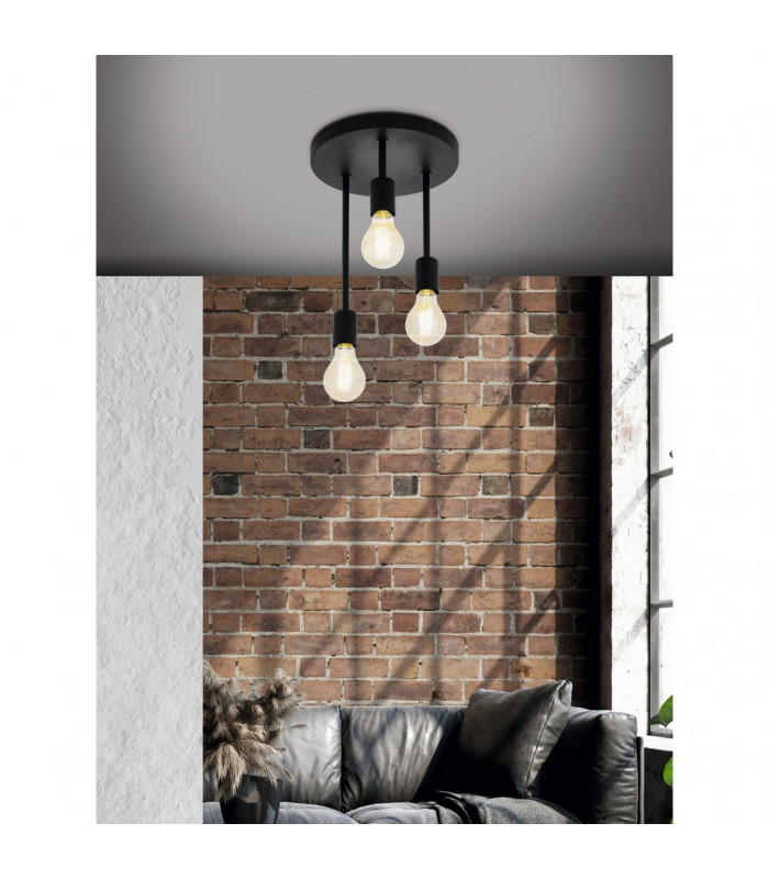 Wilmcote 3 Lamp Cluster Pendant Ceiling Light Black-2