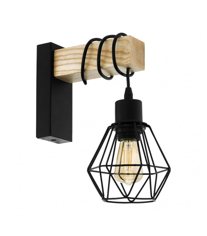 Townshend Wall Light Black Brown