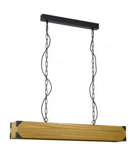 Harborough 4 Lamp Straight Bar Pendant Ceiling Light Black-1