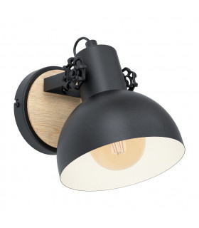 Lubenham Single Spotlight Black Brown