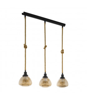 Rampside 3 Lamp Straight Bar Pendant Ceiling Light Black