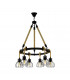 Rampside 6 Lamp Cluster Pendant Ceiling Light Black-1