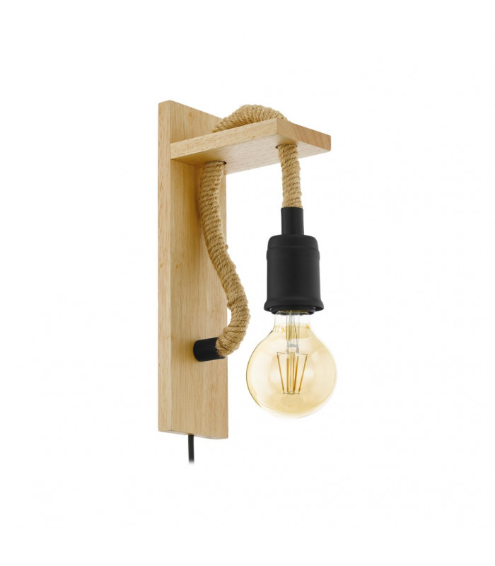 Rampside Wall Light Black Brown
