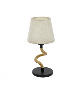 Rampside Table Lamp With Round Tapered Shade Black-1