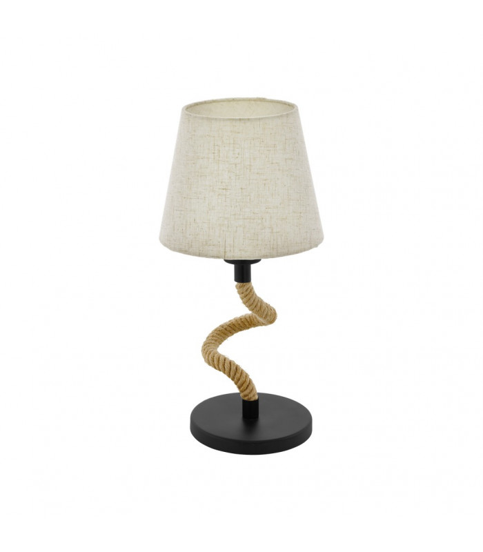 Rampside Table Lamp With Round Tapered Shade Black-1