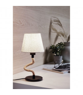 Rampside Table Lamp With Round Tapered Shade Black-2