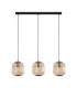 Bordesley 3 Lamp Straight Bar Pendant Ceiling Light Black