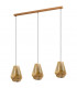 Chiavica 3 Lamp Straight Bar Pendant Ceiling Light Brass-1