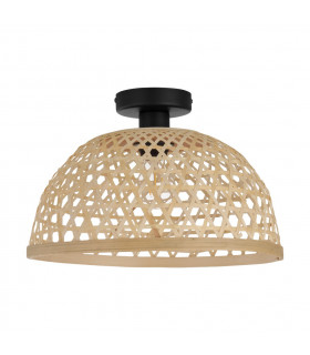 Claverdon Bowl Semi Flush Ceiling Light Black
