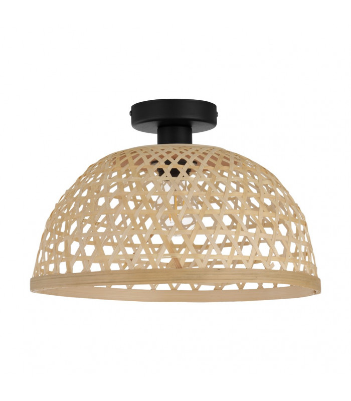 Claverdon Bowl Semi Flush Ceiling Light Black