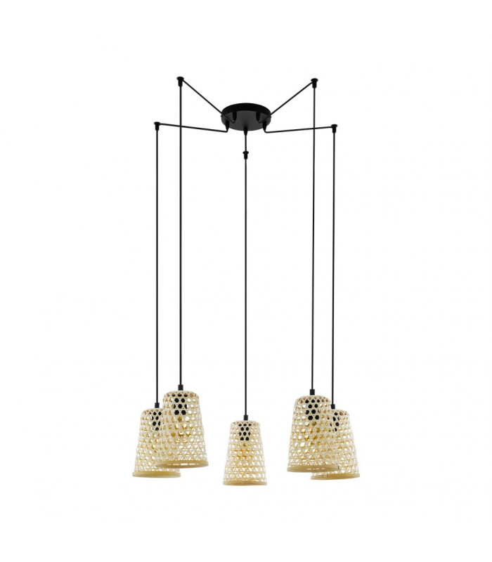 Claverdon 5 Lamp Cluster Pendant Ceiling Light Black