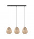 Dembleby 3 Lamp Straight Bar Pendant Ceiling Light Black