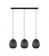Dembleby 3 Lamp Straight Bar Pendant Ceiling Light Black