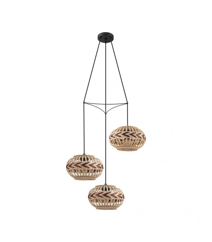 Dondarrion 3 Lamp Cluster Pendant Ceiling Light Black
