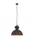 Rockingham Dome Pendant Ceiling Light Black Brown-1