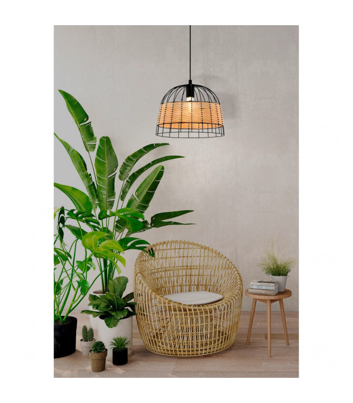 Anwick Wire Frame Pendant Ceiling Light Black-2