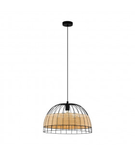 Anwick Wire Frame Pendant Ceiling Light Black-1