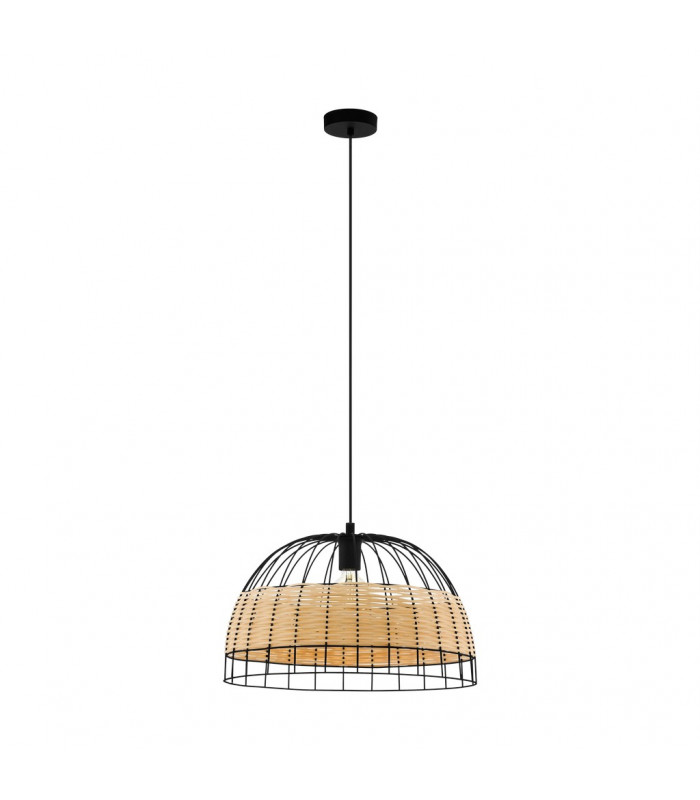 Anwick Wire Frame Pendant Ceiling Light Black-1