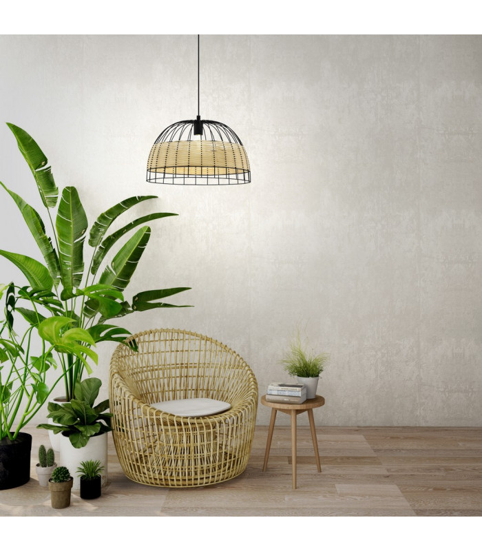 Anwick Wire Frame Pendant Ceiling Light Black-2