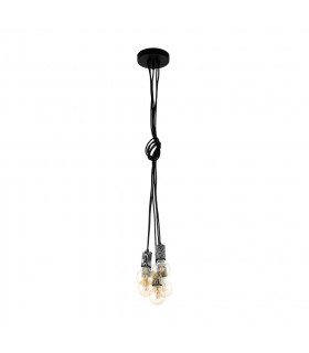 Coulsdon 5 Lamp Cluster Pendant Ceiling Light Black-1