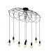 Hogsmill 8 Lamp Cluster Pendant Ceiling Light Black-1