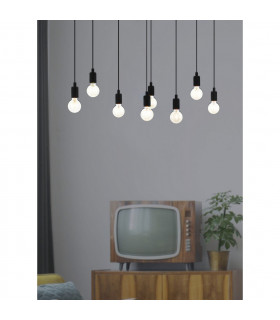 Hogsmill 8 Lamp Cluster Pendant Ceiling Light Black-2
