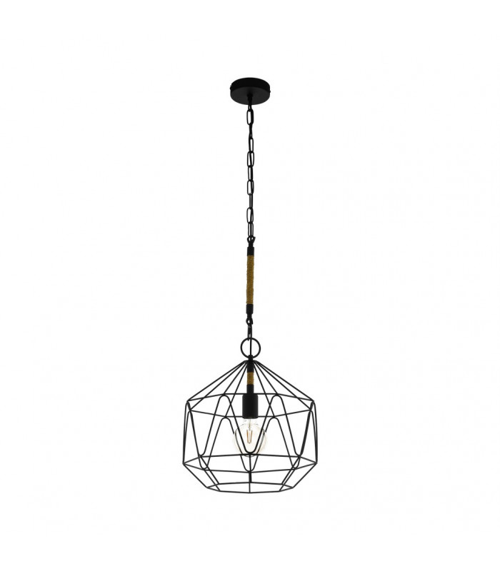 Cottingham Wire Frame Pendant Ceiling Light Black-1