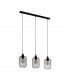 Wrington 3 Lamp Straight Bar Pendant Ceiling Light Black-1