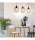 Wrington 3 Lamp Straight Bar Pendant Ceiling Light Black-2