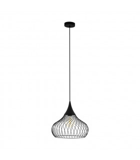 Staverton Wire Frame Pendant Ceiling Light Black-1