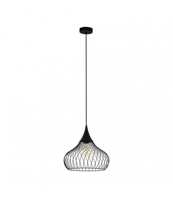 Staverton Wire Frame Pendant Ceiling Light Black-1